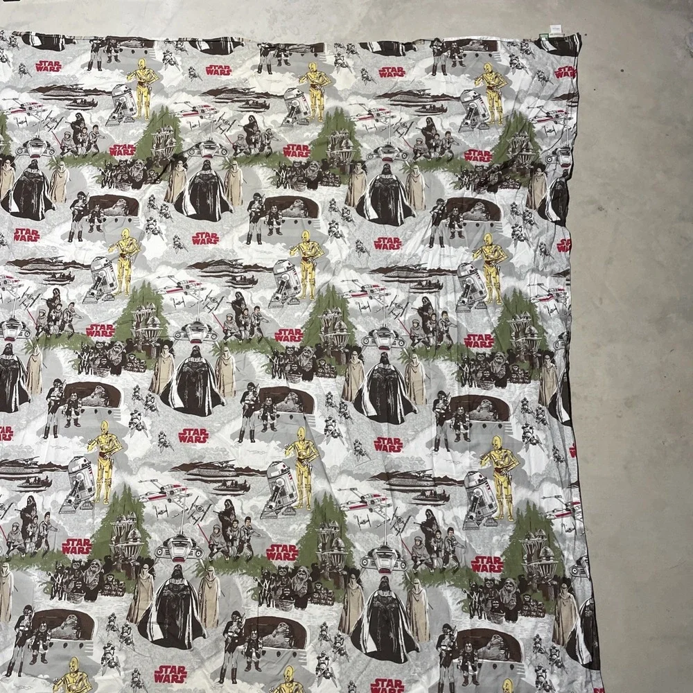 Pottery Barn Kids Star Wars Droid Organic Cotton Flat Sheet 88